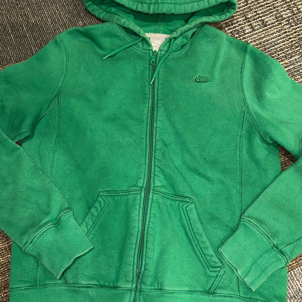 Nike Green Zip-Up Hoodie